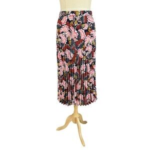 Boden Pleated Floral Midi Skirt 10 Fits 12-14 Multicolor Bloomcore Feminine BOHO